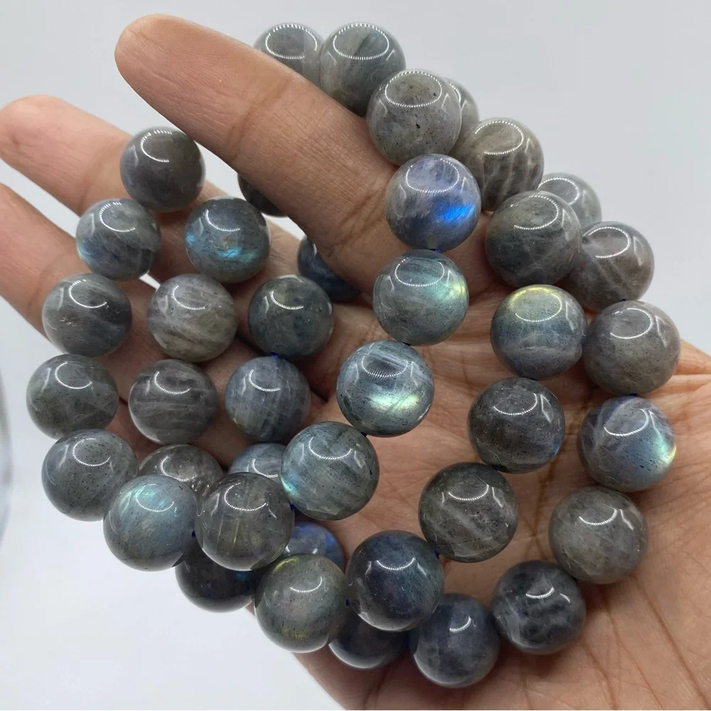 Labradorite Crystal Bracelet 13mm - Picture 3 of 3